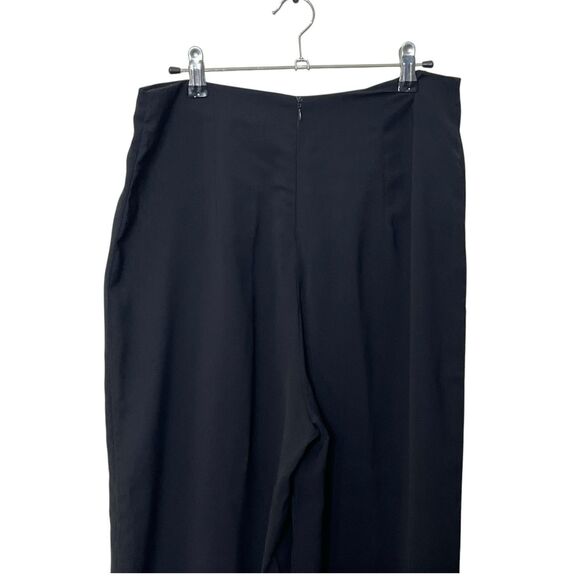 Superdown Brooke Wide Leg Pants Black High Rise Cropped Flowy Women’s Size Large - Picture 7 of 12